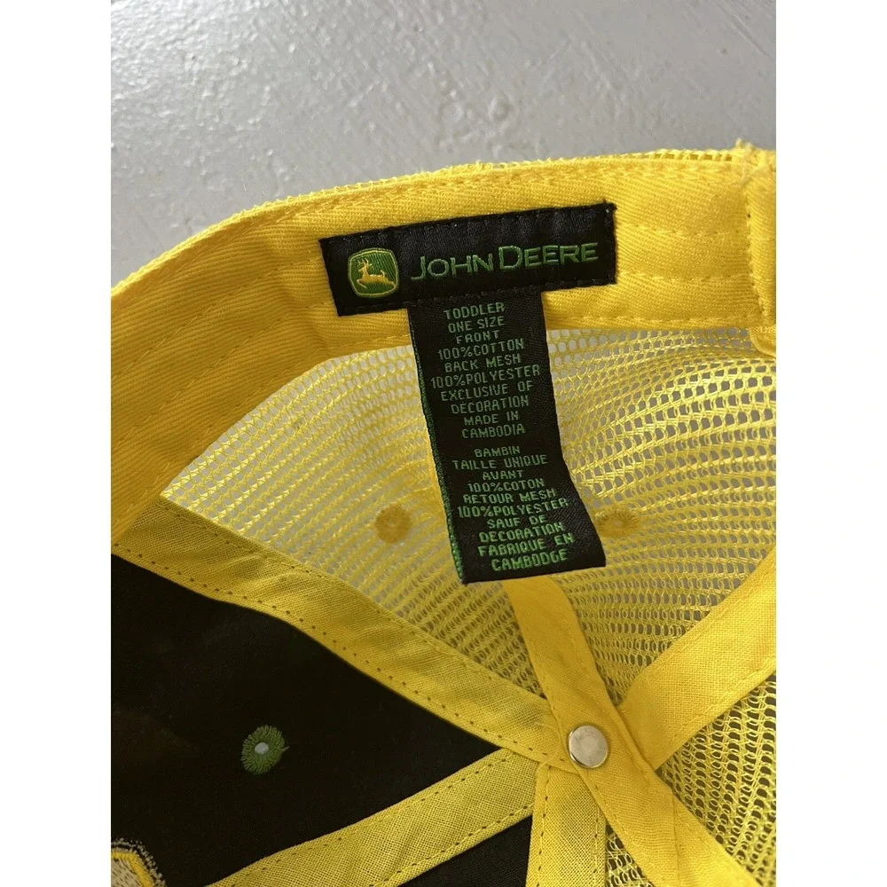 Vintage John Deere Hat Snapback Green Yellow‎  Kids Trucker Snap Back Tractor